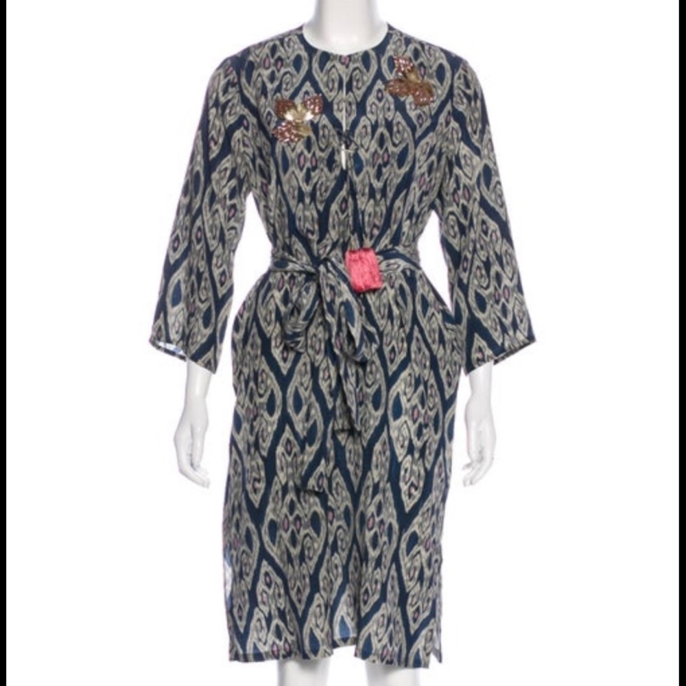 Silk Figue Ikat Dress